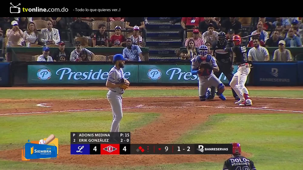 Escogido deja tendido al Licey con sencillo de Erik González en el noveno